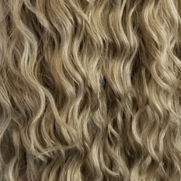Lace Front Curly Ash Blonde Human Hair Blend Wig main image 6